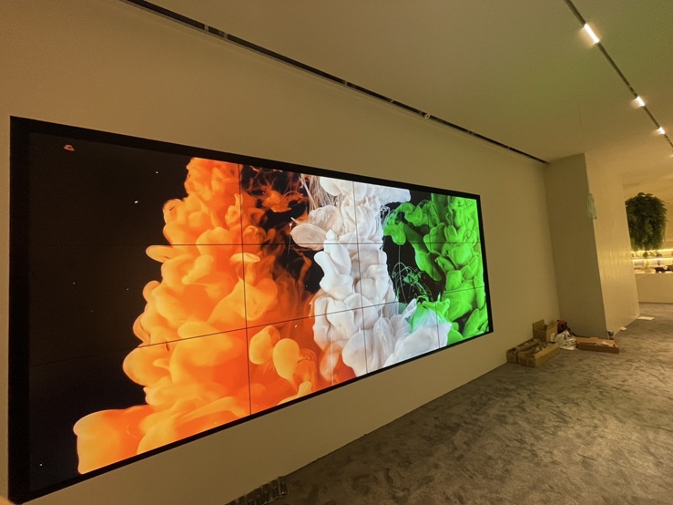 拼接電視牆平整度展示