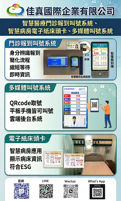 佳真國際電子紙床頭卡